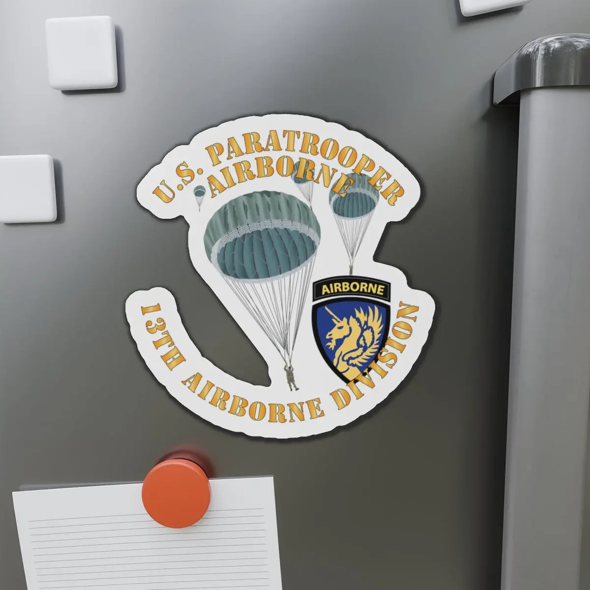 Die-Cut Magnets - Army - Us Paratrooper - 13Th Airborne Division X 300 1