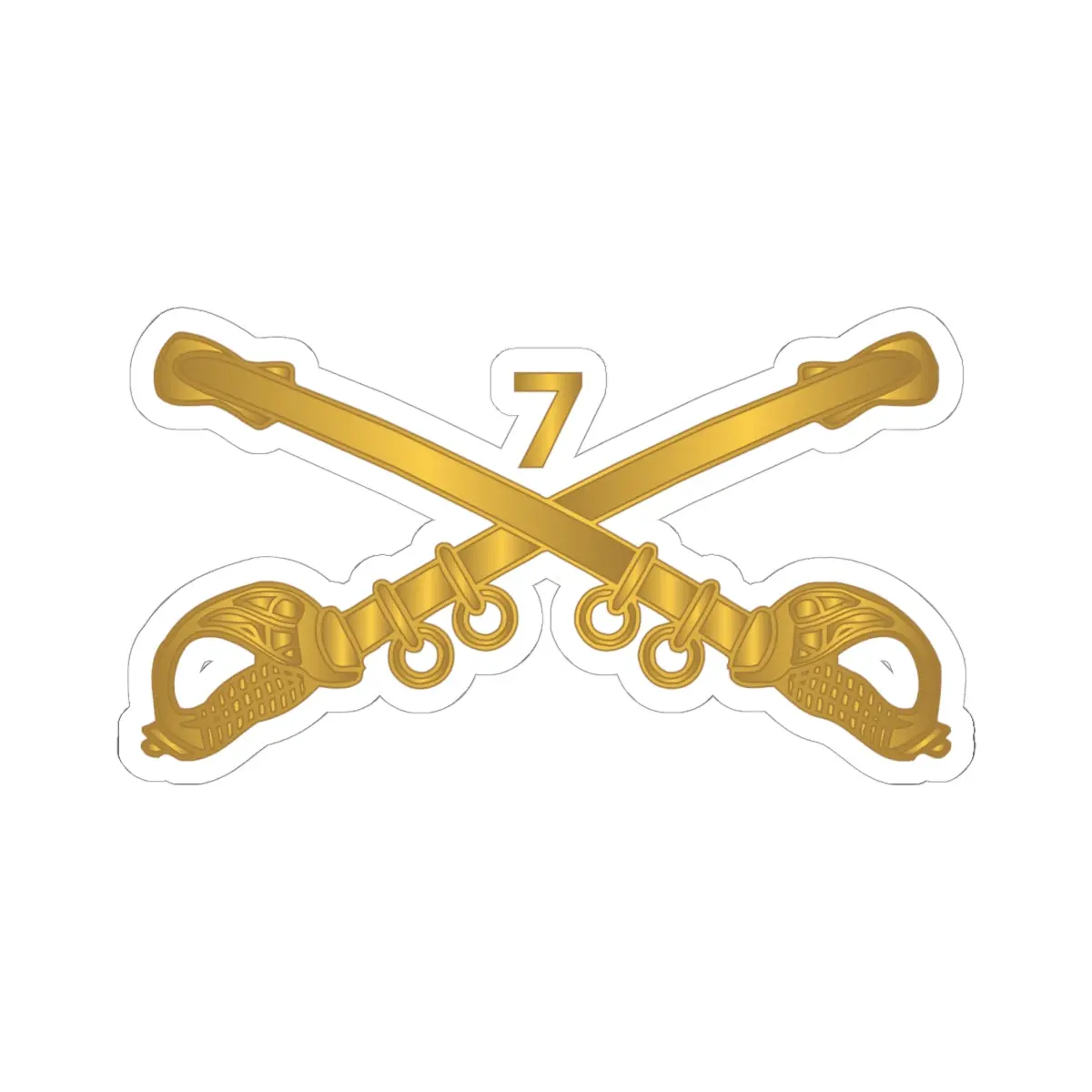 Kiss-Cut Stickers - Army - 7Th Cavalry Branch Wo Txt 1