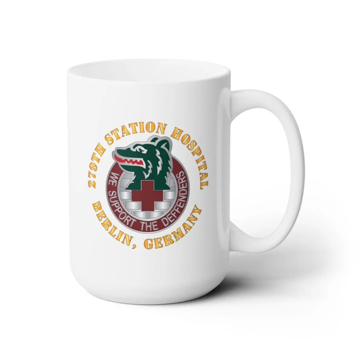 White Ceramic Mug 15Oz - Army - 279Th Station Hospital - Dui - Berlin, Germany X300 2