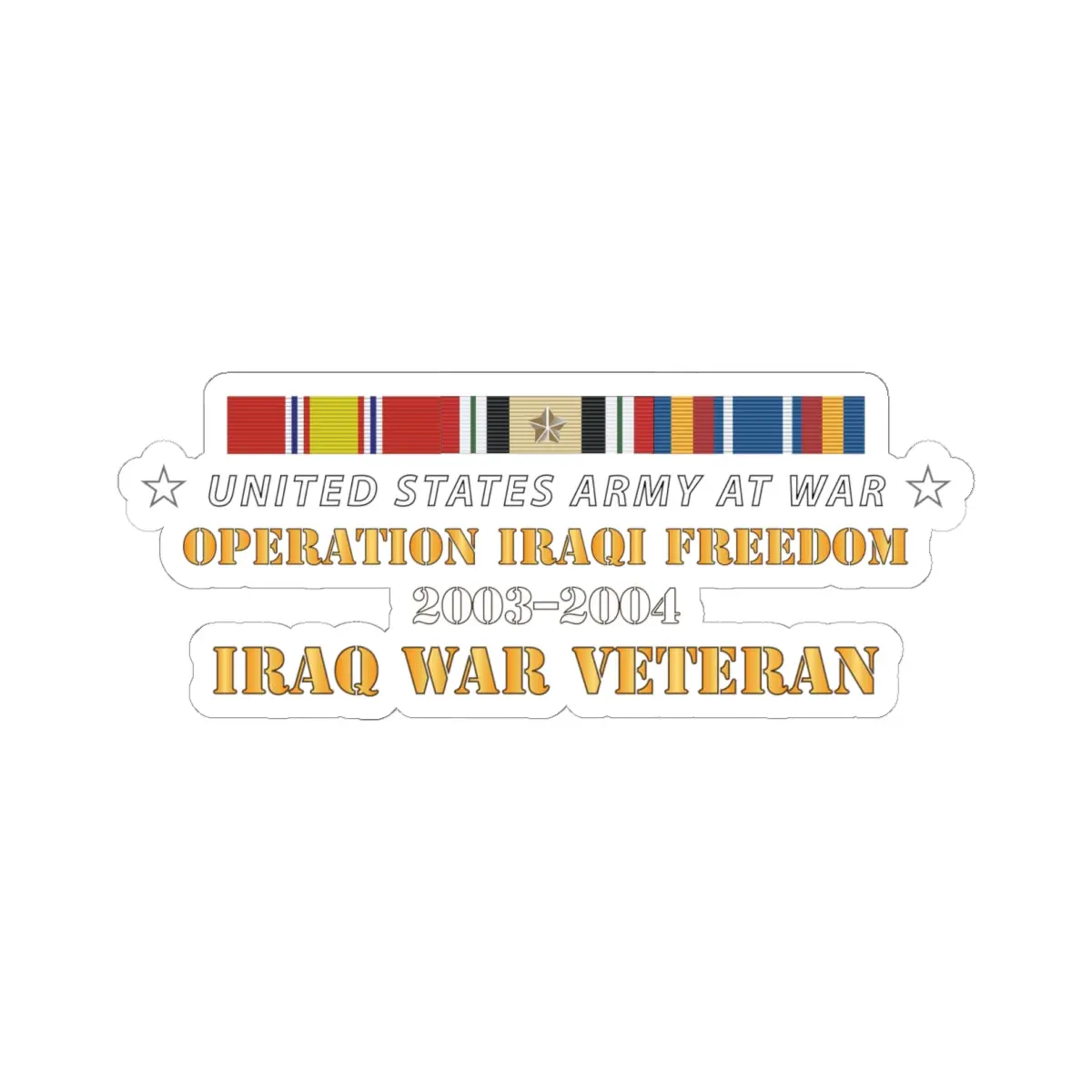 Kiss - Cut Stickers - Oif Iraq Svc Bar - At War X 300 1
