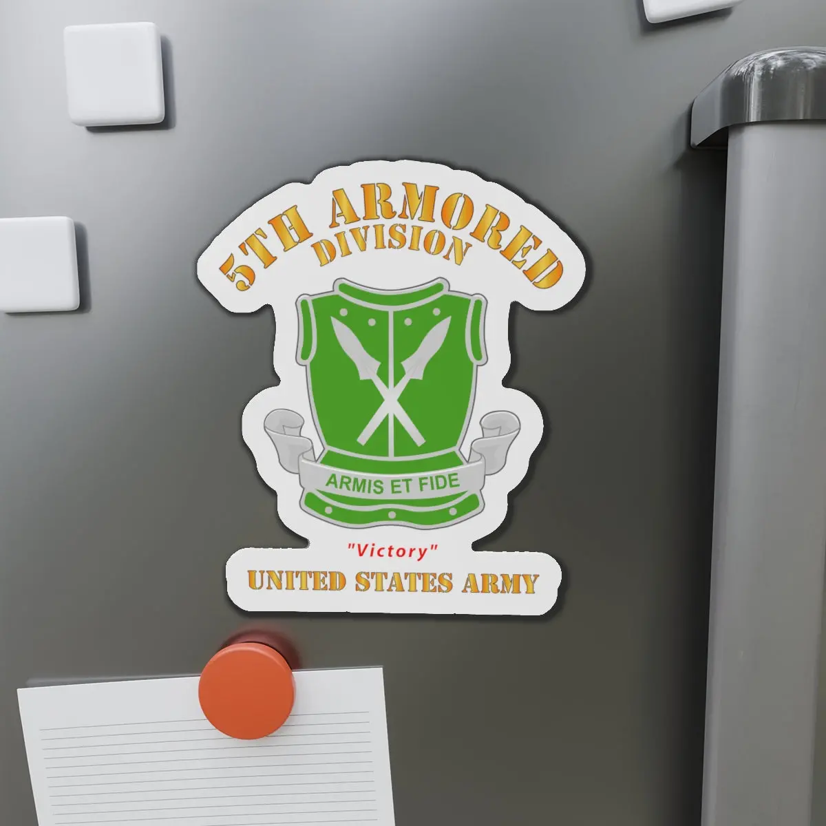 Die-Cut Magnets - Army - Dui - 5Th Armored Division - Victory - Us Army X 300 2