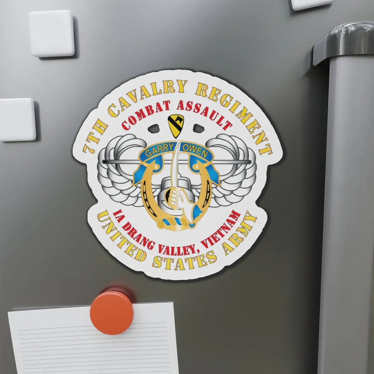 Die-Cut Magnets -Ssi -Army - Air Assault - 7Th Cav - Ia Drang X300 1