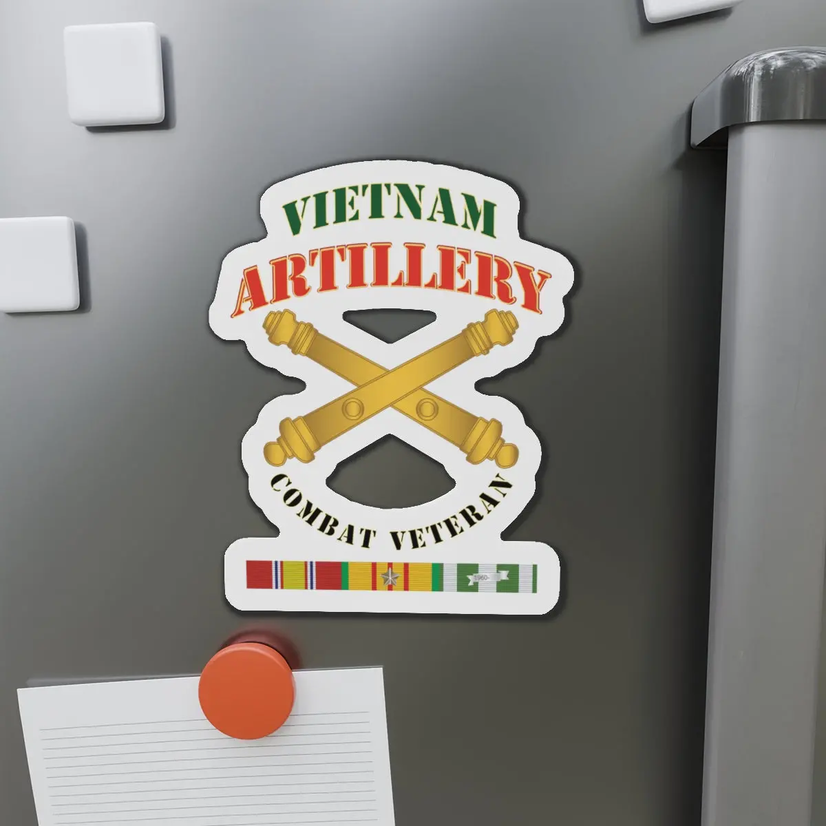 Die-Cut Magnets - Army - Artillery - Vietnam - Combat Vet 1