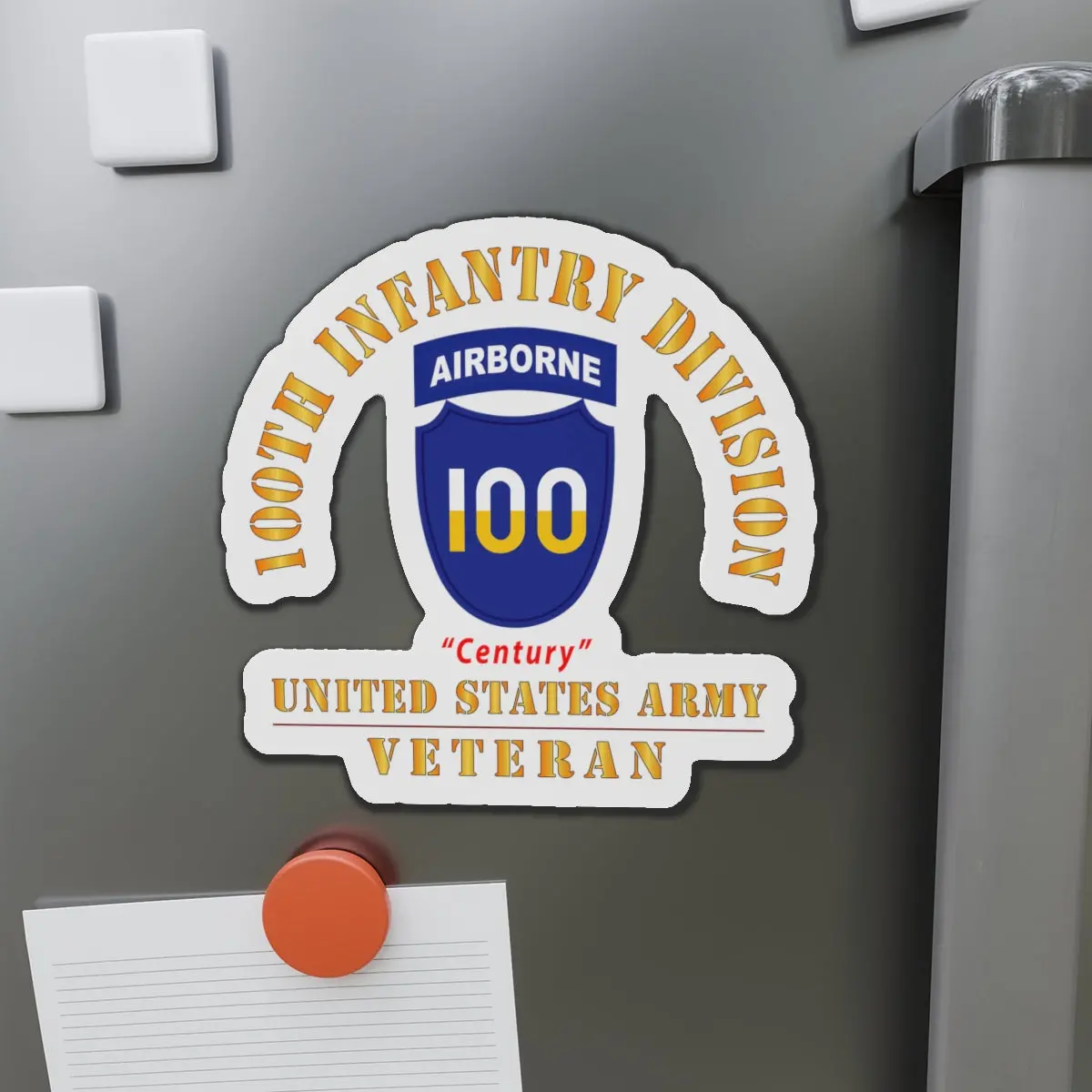 Die-Cut Magnets - Army - Ssi - 100Th Division (Airborne) - Century - Us Army Veteran X 300 1