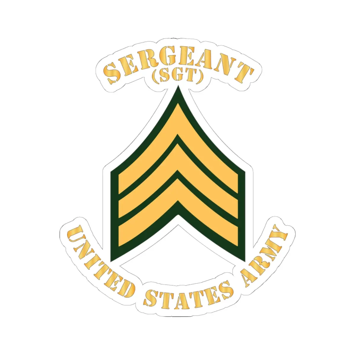 Kiss-Cut Stickers - Army - Sergeant - Sgt - Flat X 300 1