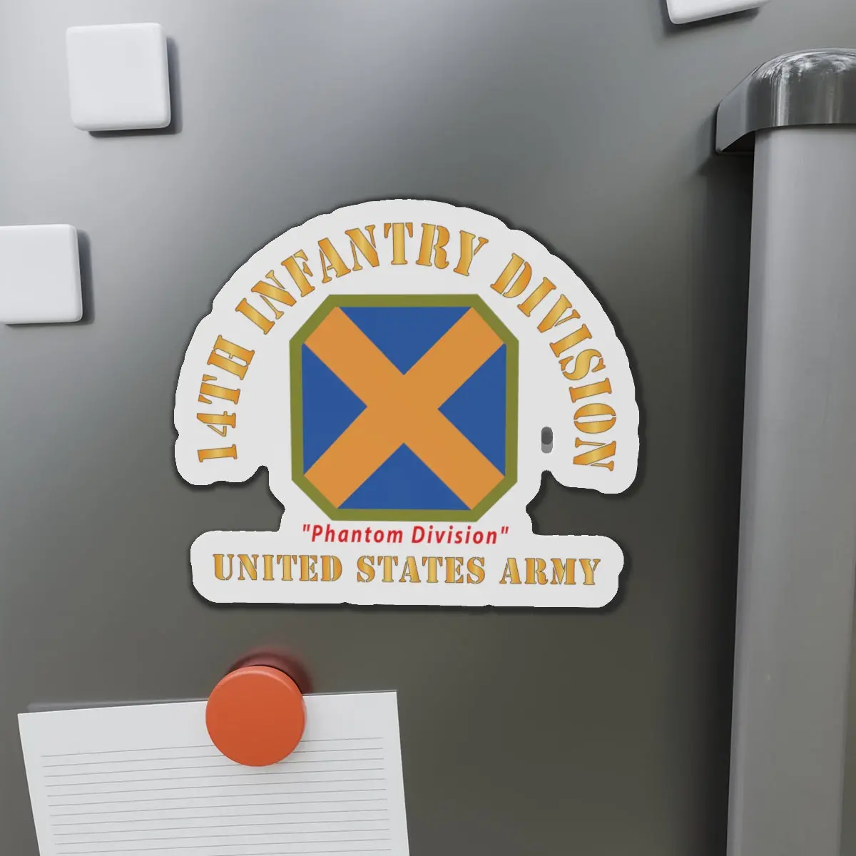 Die-Cut Magnets - Army - Ssi - 14Th Infantry Division - Phantom Division - Us Army X 300 1