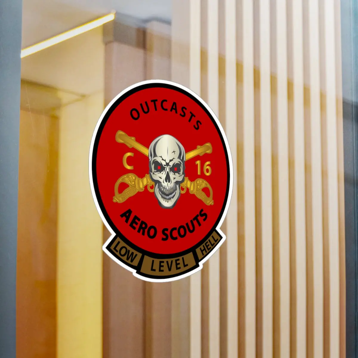 Kiss-Cut Vinyl Decals - Army - C Co 16Th Cavalry Regiment Aero Scouts - Vietnam - Ssi  Only X 300 1