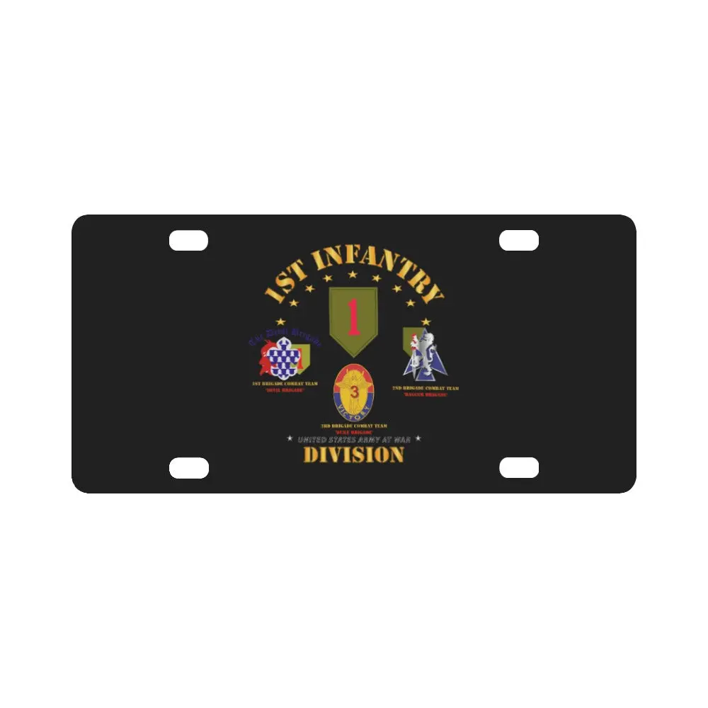 Army - 1St Infantry Division W Named Bcts Classic License Plate 1
