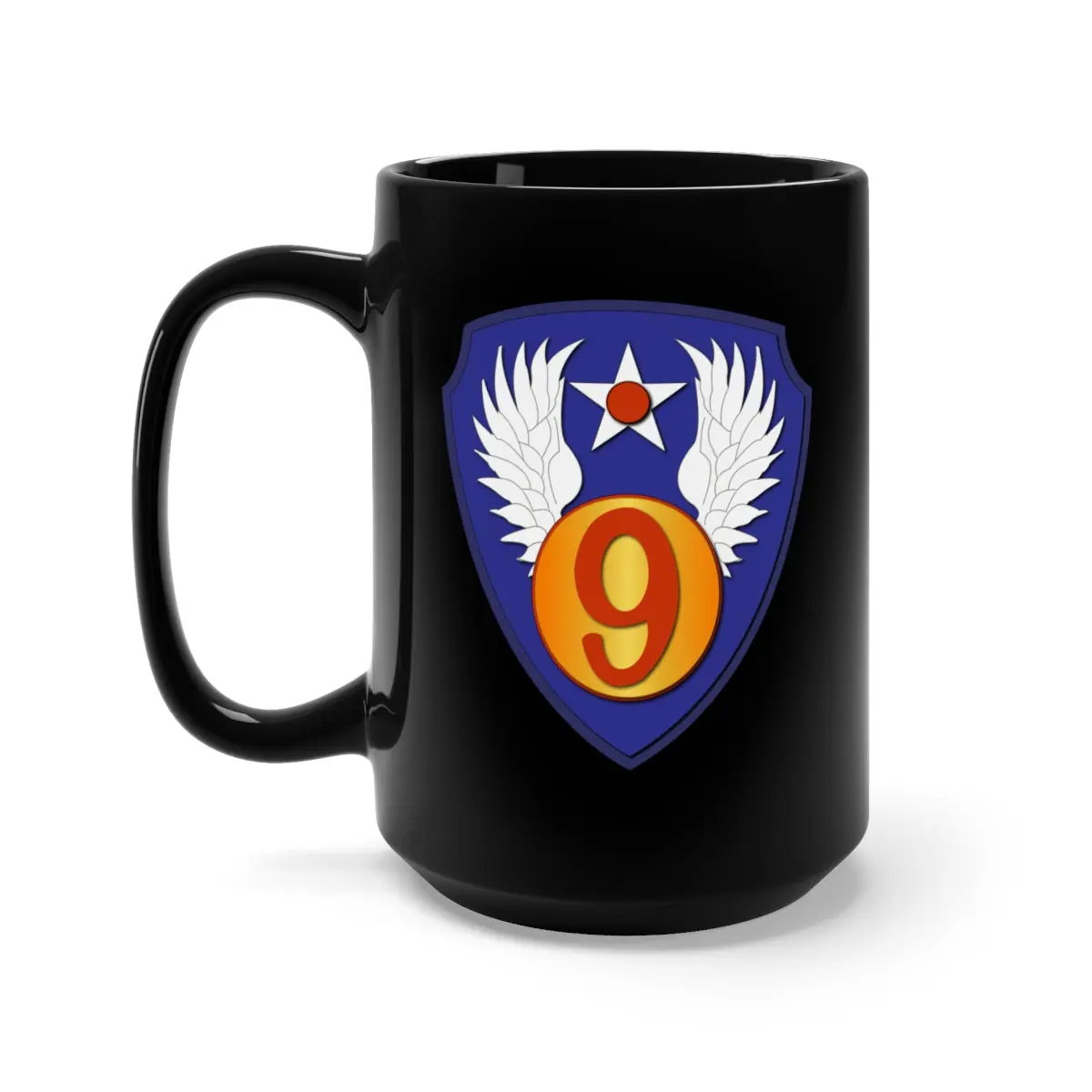 Black Mug 15Oz - Aac - Ssi - 9Th Air Force Wo Txt 1