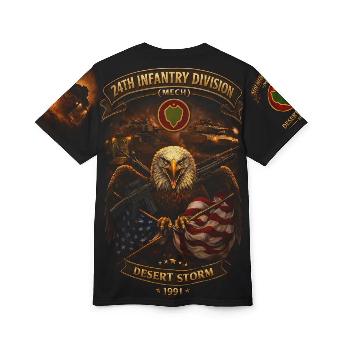 24Th Infantry Division "Deep Inside Iraq" Tribute Tee — Operation Desert Storm 4