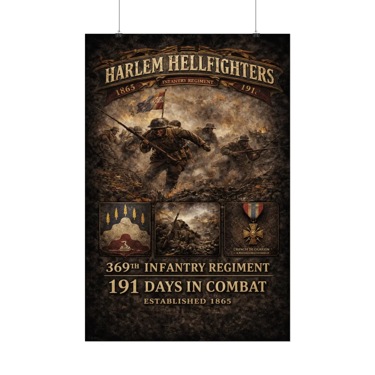 Rolled Posters - 369Th Infantry Regiment - Assault Across No Man's Land - Wwi - Poster 1 18