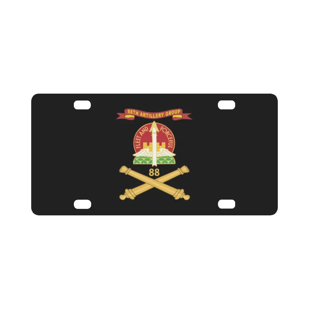 88Th Artillery Group - Dui W Number Br - Ribbon X 300 Classic License Plate 1