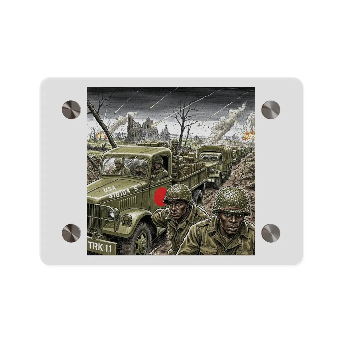 Acrylic Wall Art Panel - Redball Express W Rb 1