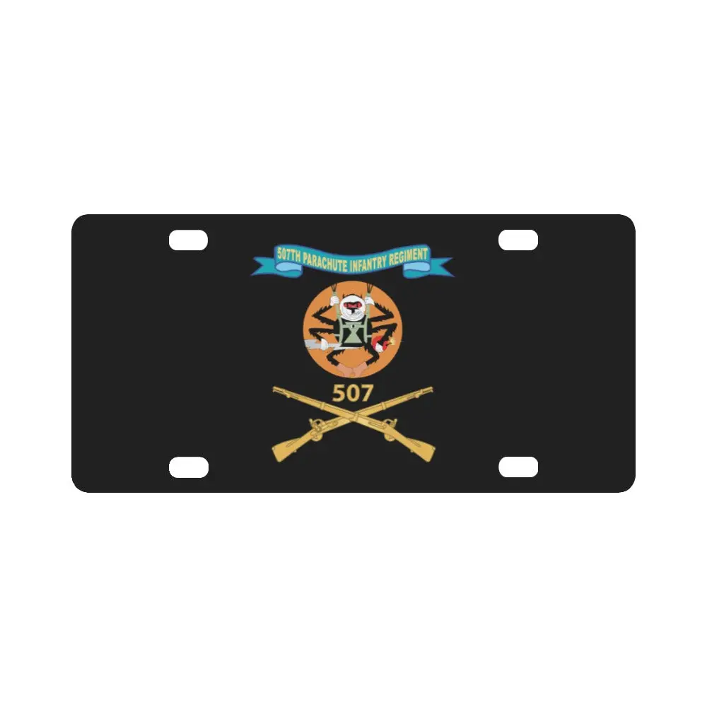 Army - 507Th Infantry Regiment - Pp W Br - Ribbon W Regimental Number X 300 Classic License Plate 1