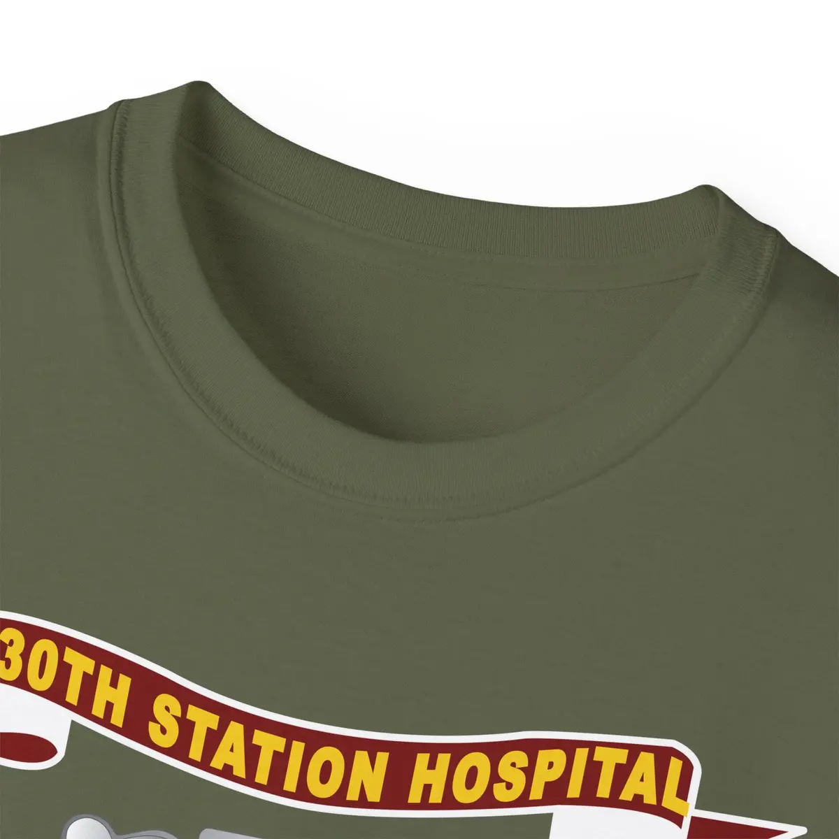 Unisex Ultra Cotton Tee - Army - 130Th Station Hospital - Ribbon - Dui X 300 17