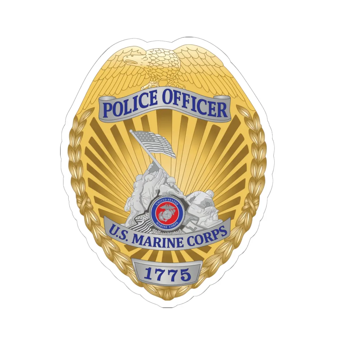 Kiss-Cut Stickers - Usmc - Police Officer -  U.S. Marine Corps 1775 X 300 7