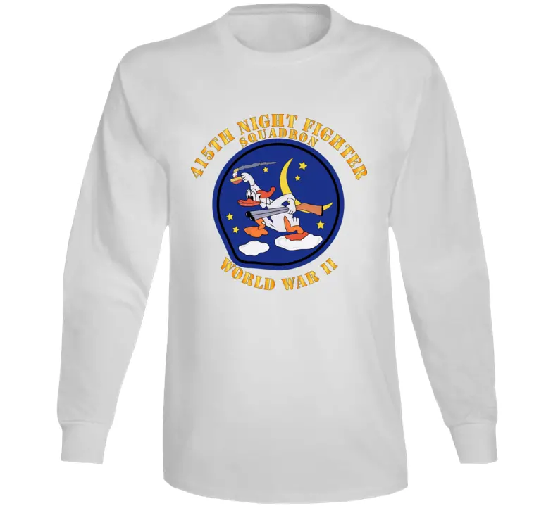AAC 415th Night Fighter Squadron WWII Vintage-Inspired Long Sleeve Tee