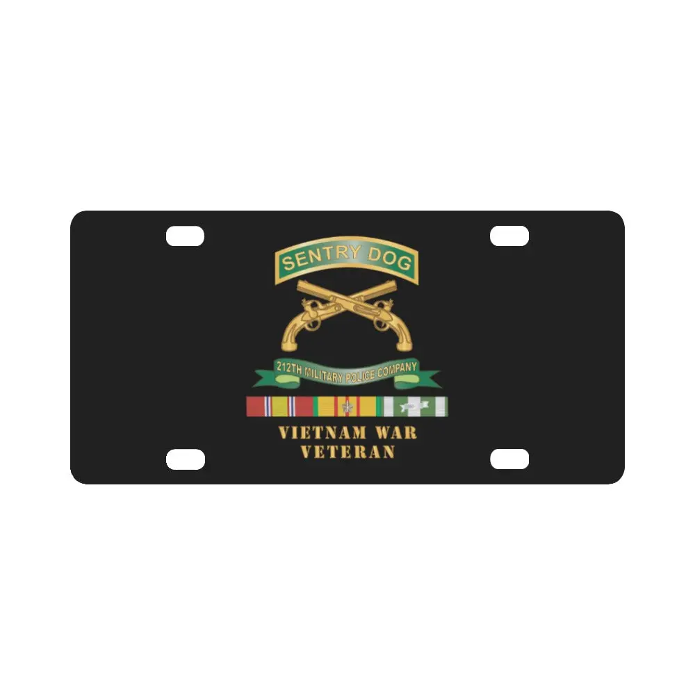 Army - Sentry Dog - 212Th Military Police Company W Br - Ribbon Vietnam War Veteran W Vn Svc X 300 Classic License Plate 1