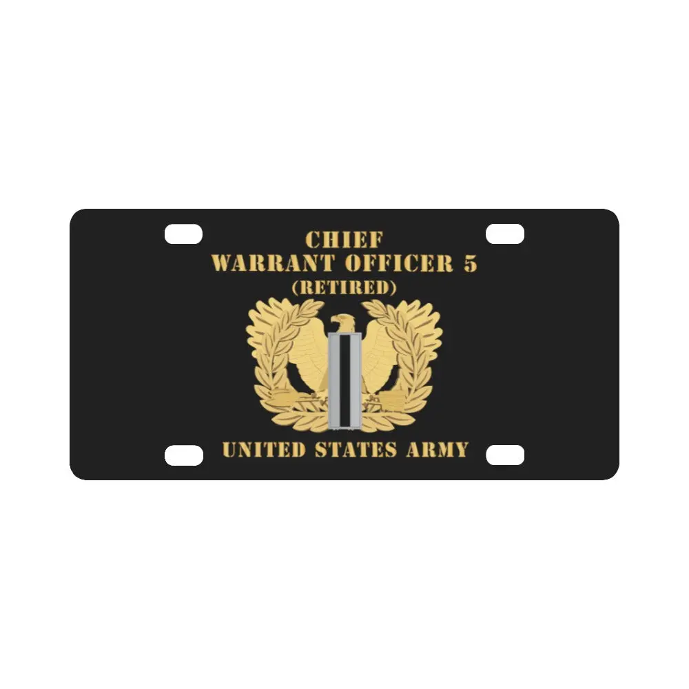 Army - Chief Warrant Officer - Cw05 - Retired - Flat - Eagle And Bar X 300 Classic License Plate 1