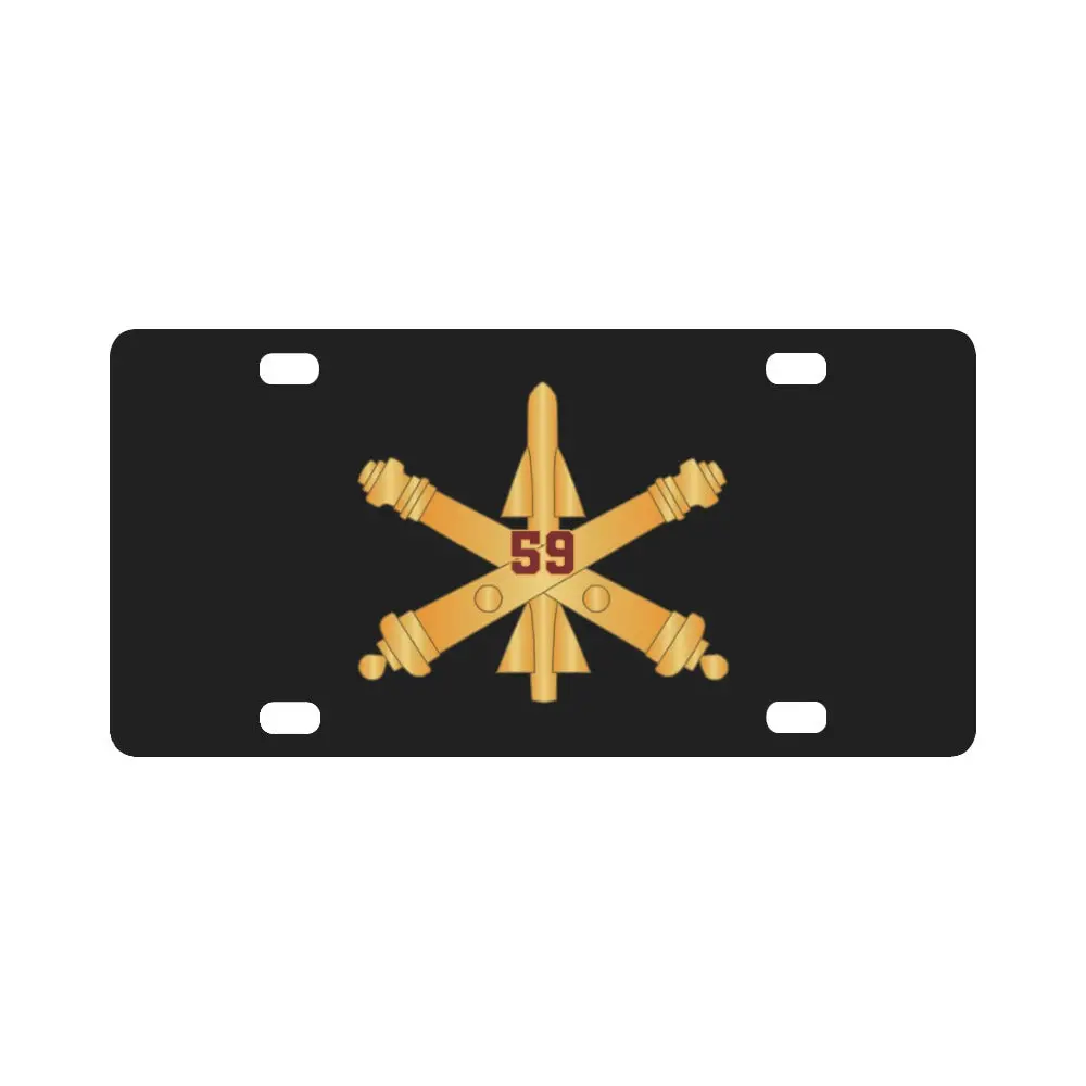 Army - 59Th Air Defense Artillery W Number Br Wo Txt X 300 Classic License Plate 1