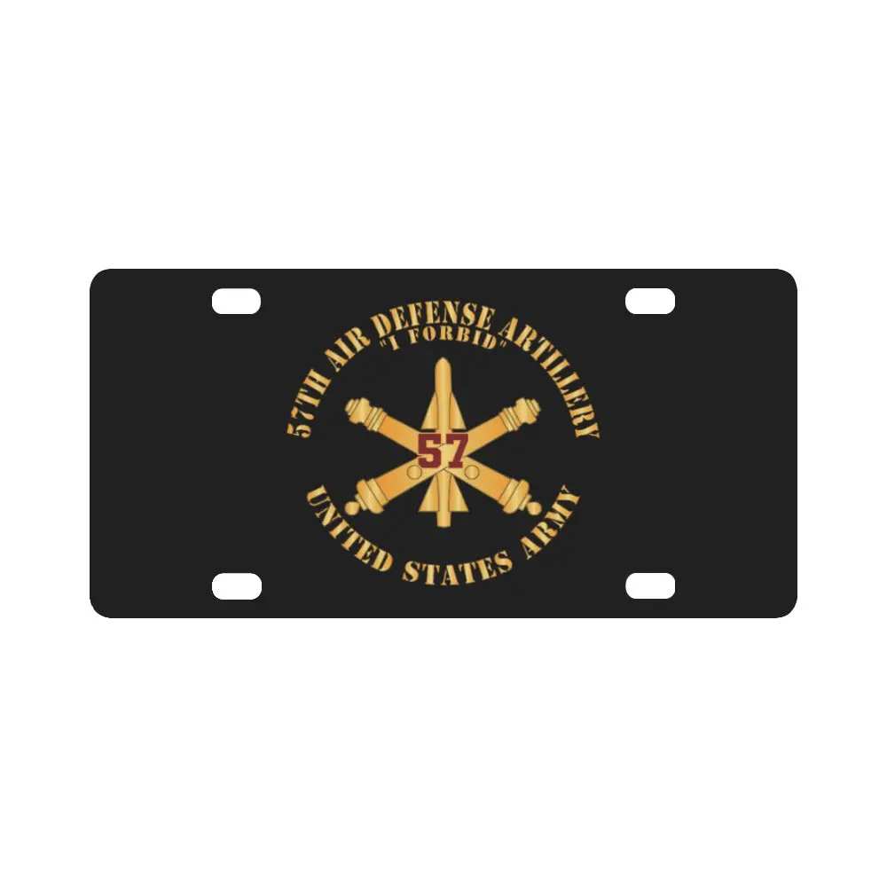 Army - 57Th Air Defense Artillery - Night Hides Not - Number Branch - Us Army X 300 Classic License Plate 1