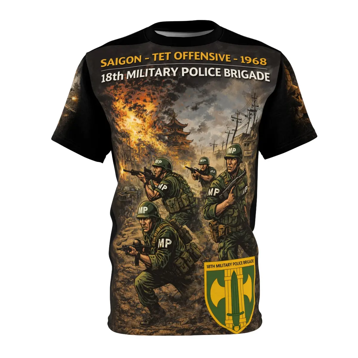 18Th Military Police Brigade Tet 1968 Tribute Tee — "Taking Back Control" 1
