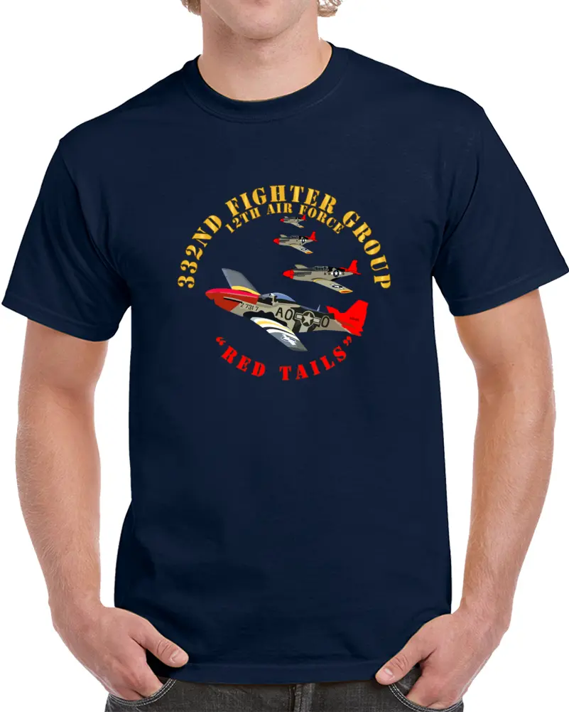 Army - Aac - 332Nd Fighter Group - 12Th Af - Red Tails V1 Classic T Shirt 5