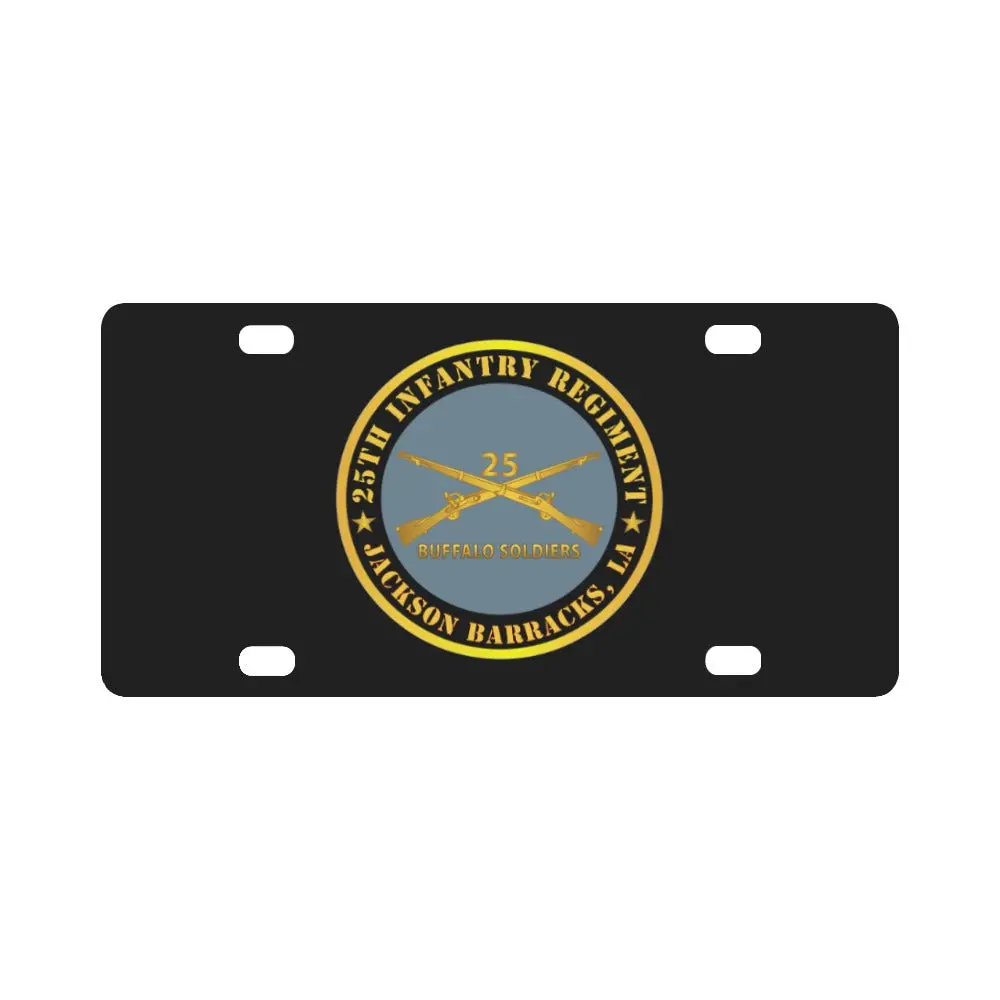Army - 25Th Infantry Regiment - Fort Stockton, Tx - Buffalo Soldiers W Inf Branch X 300 Classic License Plate 1