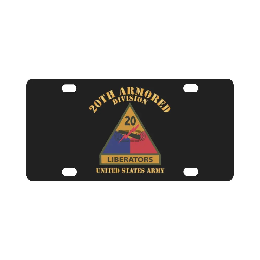 Army - Ssi - 20Th Armored Division W Name Tape - Liberators - Us Army X 300 Classic License Plate 1