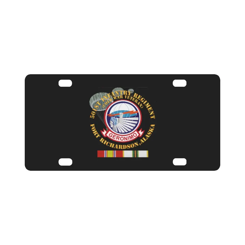 Army - 501St Infantry Regiment - Ft Richardson, Ak W Cold Svc Classic License Plate 1