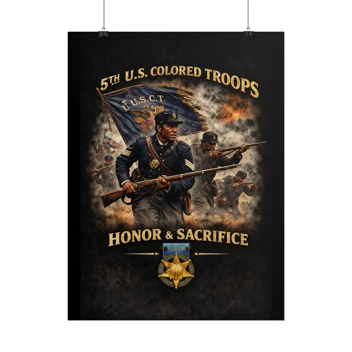Posters - Honoring The 5Th Usct, 1864 - Right 13