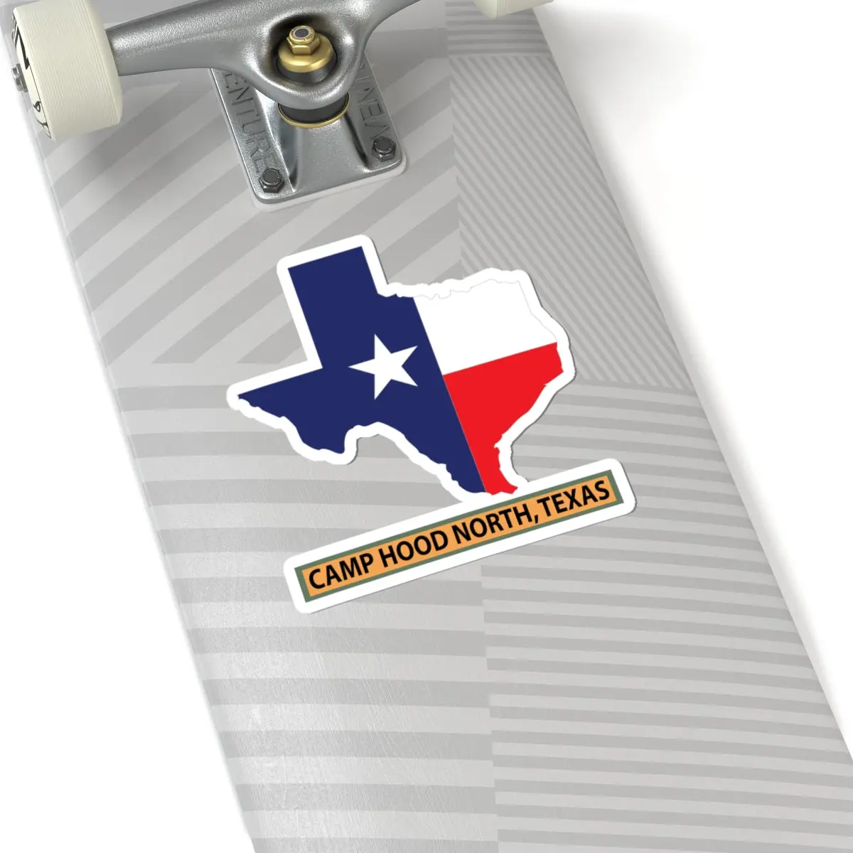 Kiss-Cut Stickers - Texas Map Overprint With Texas State Flag - Camp Hood North, Texas X 300 3