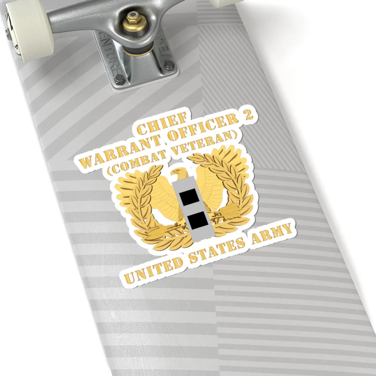 Kiss-Cut Stickers - Army - Chief Warrant Officer - Cw02 - Combat Veteran - Flat - Eagle And Bar X 300 3