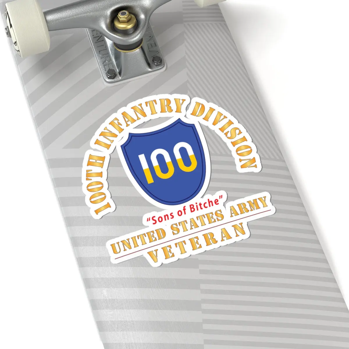 Kiss-Cut Stickers - Army - Ssi - 100Th Division - Sons Of Bitche - Us Army Veteran X 300 3