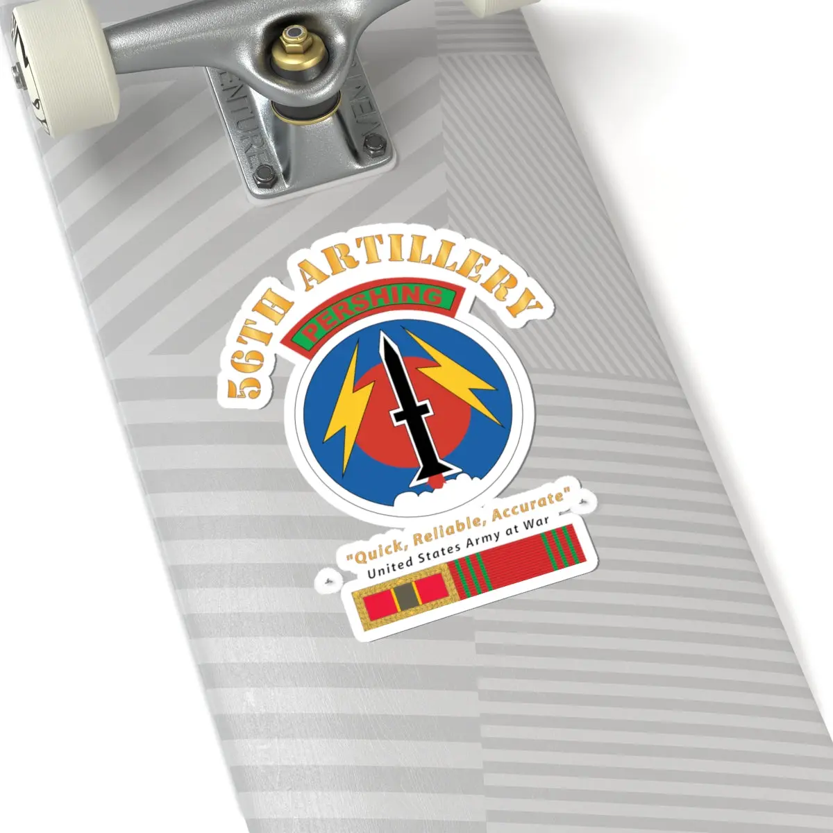 Kiss - Cut Stickers - Army - 56Th Artillery - Pershing W Svc Medals 3