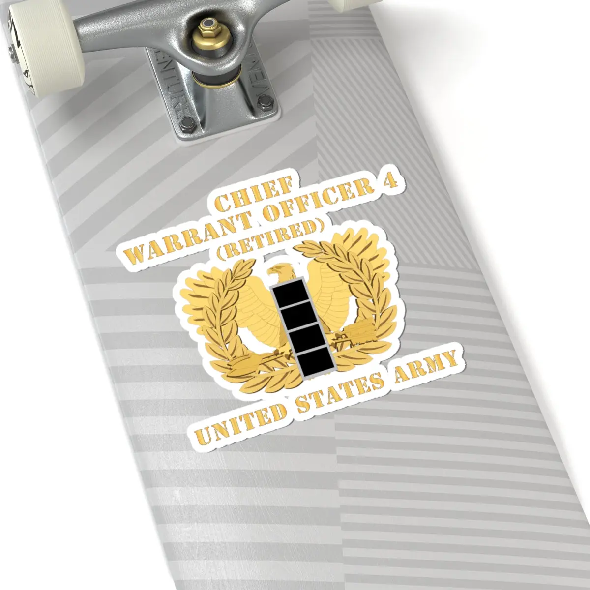Kiss-Cut Stickers - Army - Chief Warrant Officer - Cw04 - Retired - Flat - Eagle And Bar X 300 3