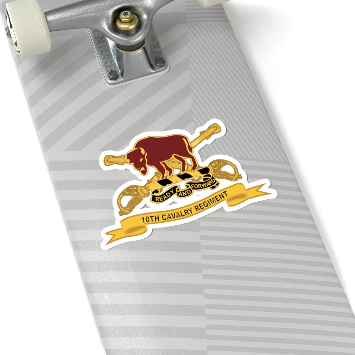 Kiss-Cut Stickers - Army - 10Th Cavalry Regiment W Br - Ribbon 3