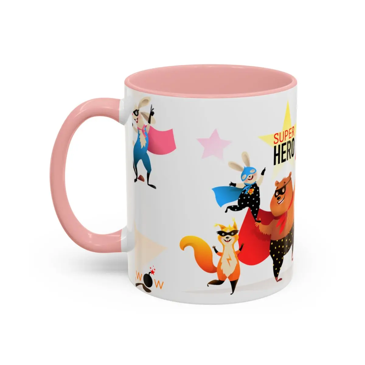 Accent Coffee Mug (11, 15Oz) - Superhero Animals 11