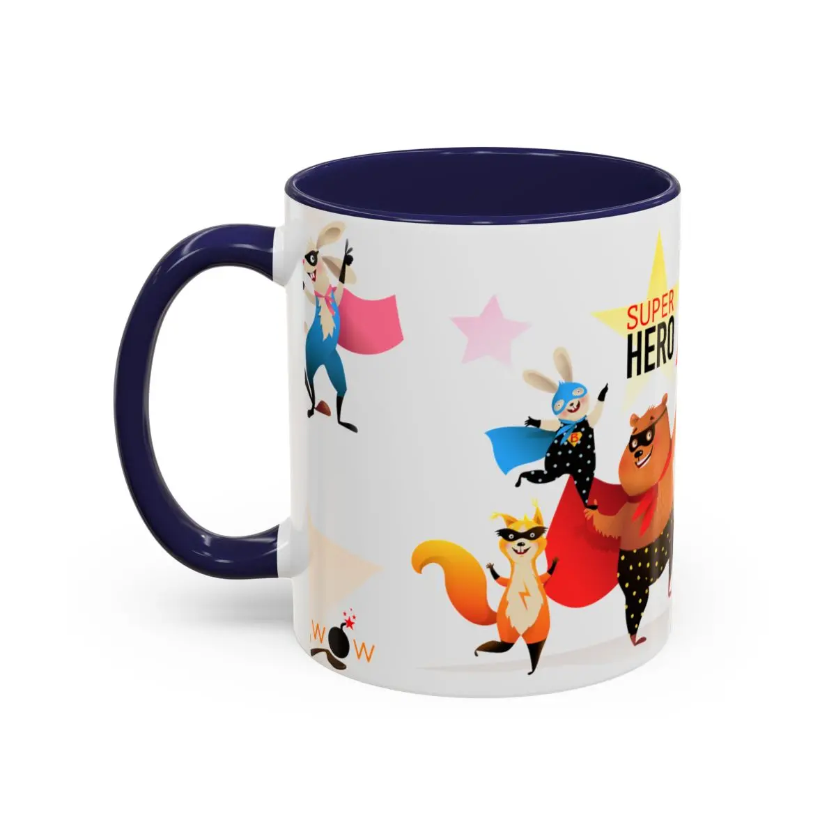 Accent Coffee Mug (11, 15Oz) - Superhero Animals 5