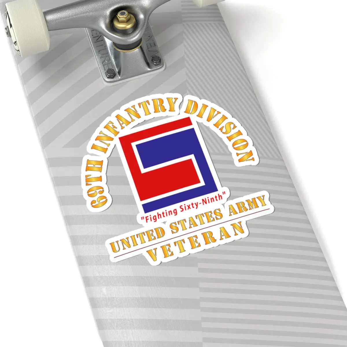 Kiss-Cut Stickers - Army - Ssi - 69Th Infantry Division - Fighting Sixty-Ninth - Us Army Veteran X 300 3
