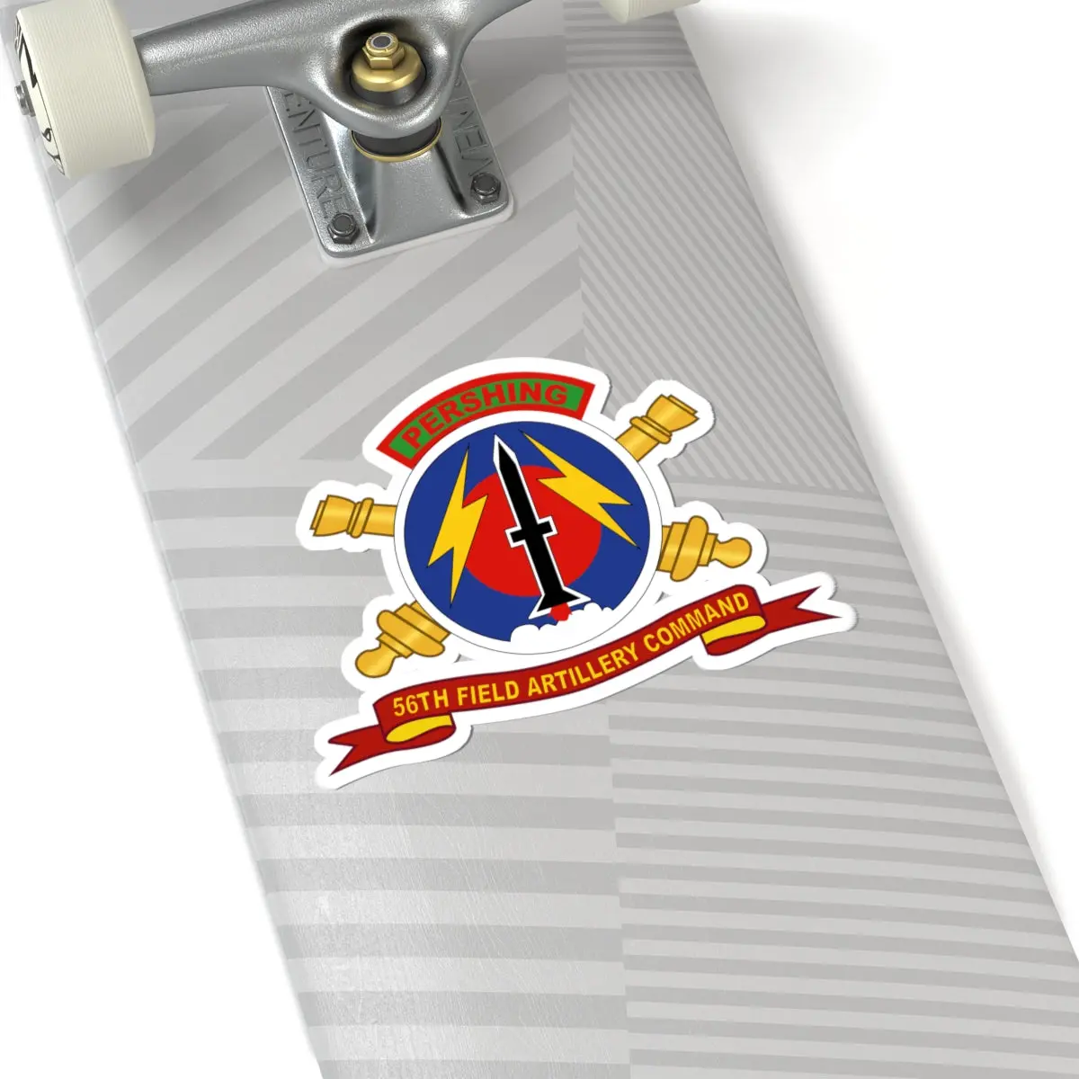 Kiss - Cut Stickers - Army - 56Th Field Artillery Command - Ssi W Br - Ribbon 3