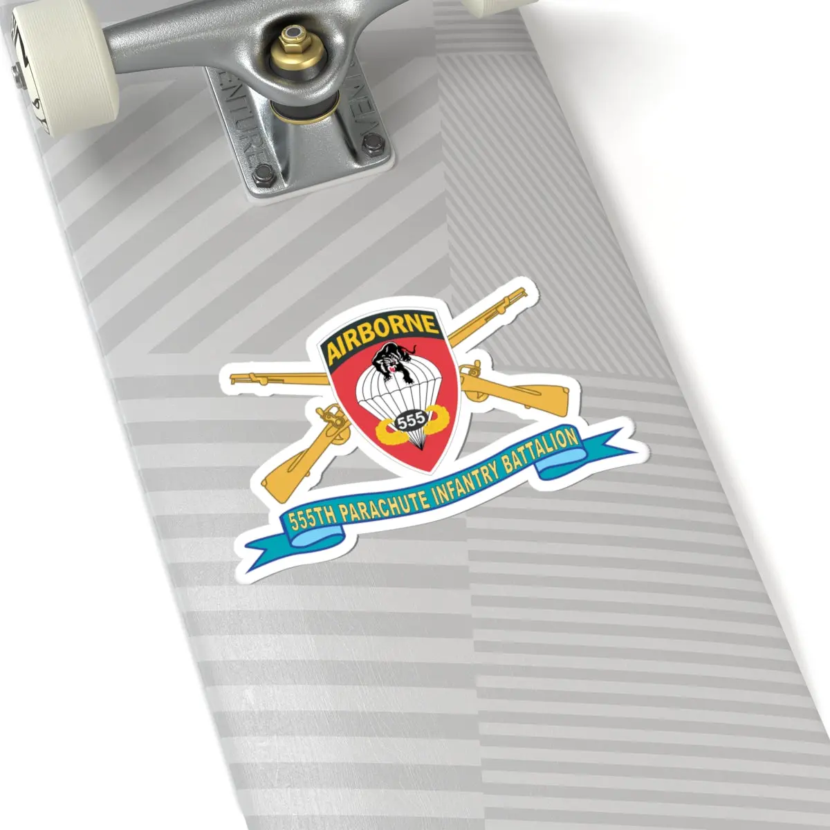Kiss-Cut Stickers - Army - 555Th Parachute Infantry Battalion - Ssi W Br - Ribbon X 300 2