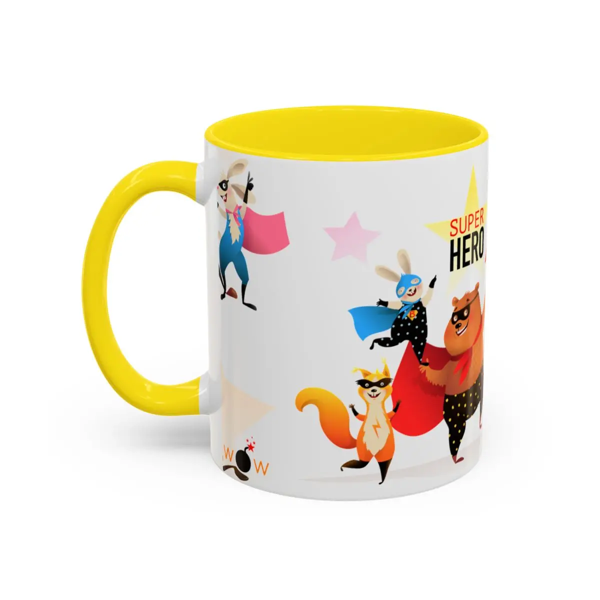 Accent Coffee Mug (11, 15Oz) - Superhero Animals 7