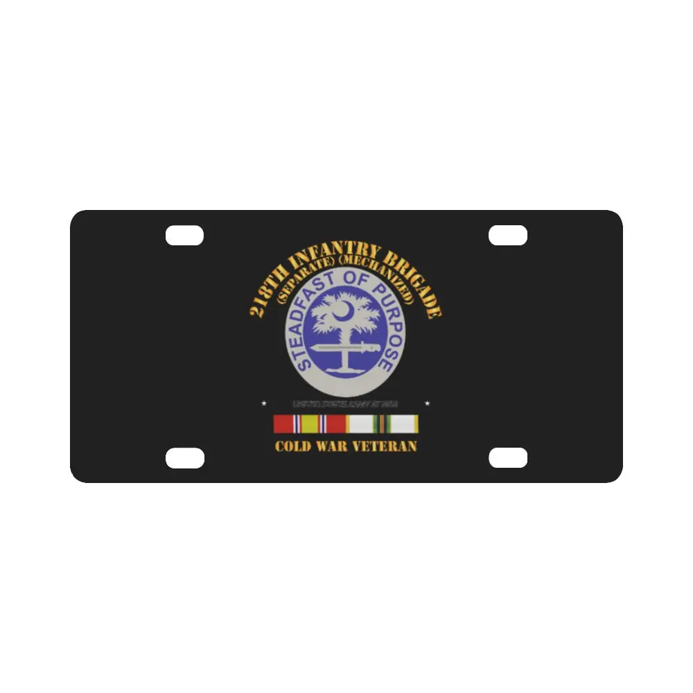Army - 218Th Infantry Bde - Hvy - Spearate - Cold War Veteran - Dui Classic License Plate 1