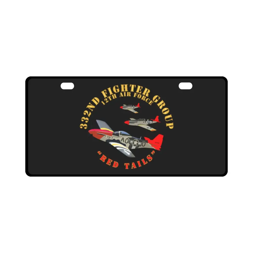Army - Aac - 332Nd Fighter Group - 12Th Af - Red Tails License Plate 1