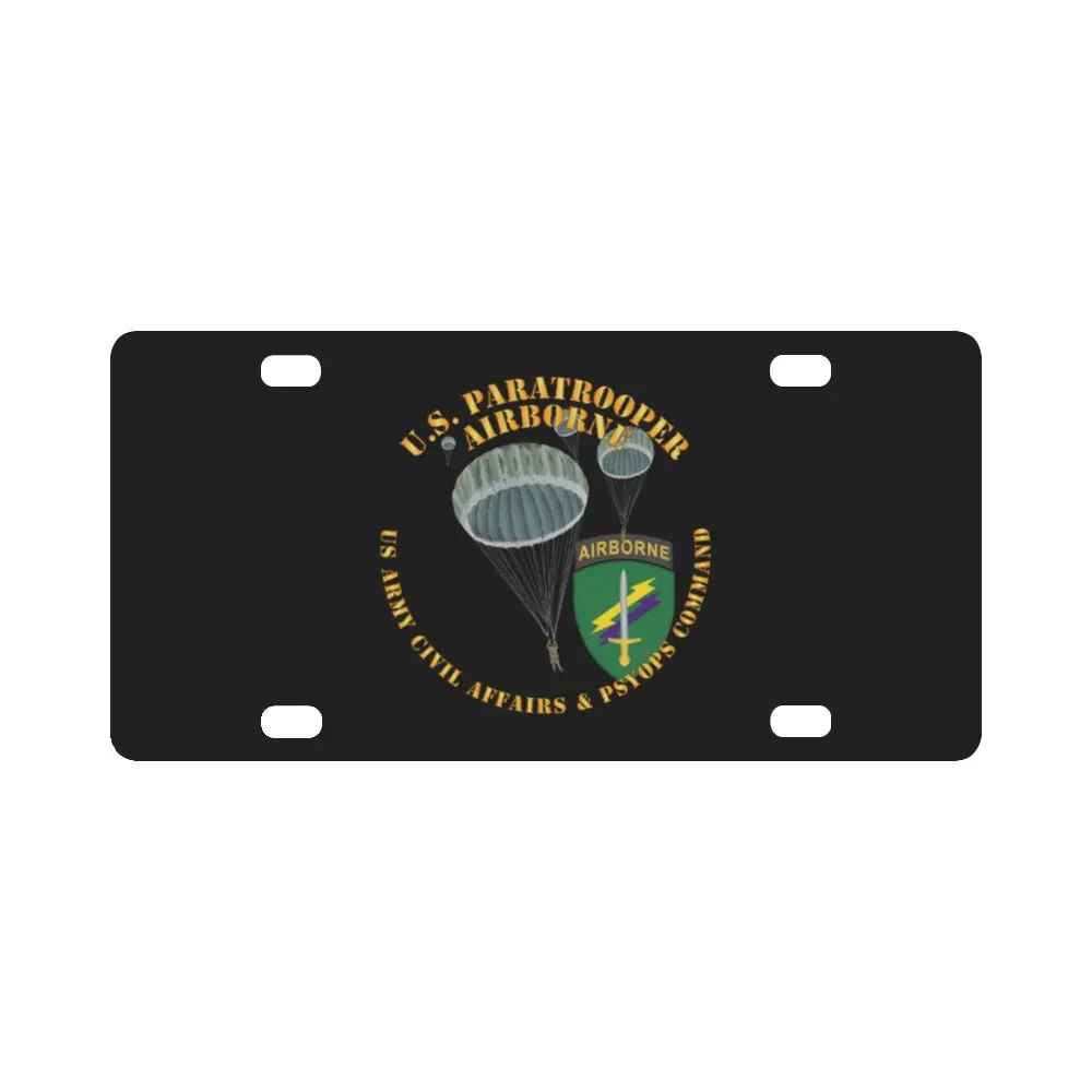 Army - Us Paratrooper - Usacapoc Classic License Plate 1
