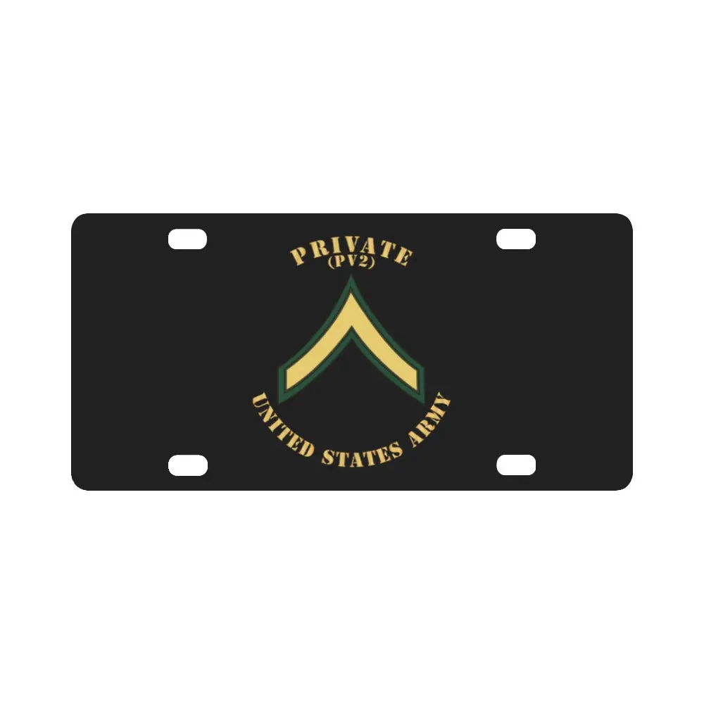 Army - Private - Pv2 - Flat X 300 Classic License Plate 1