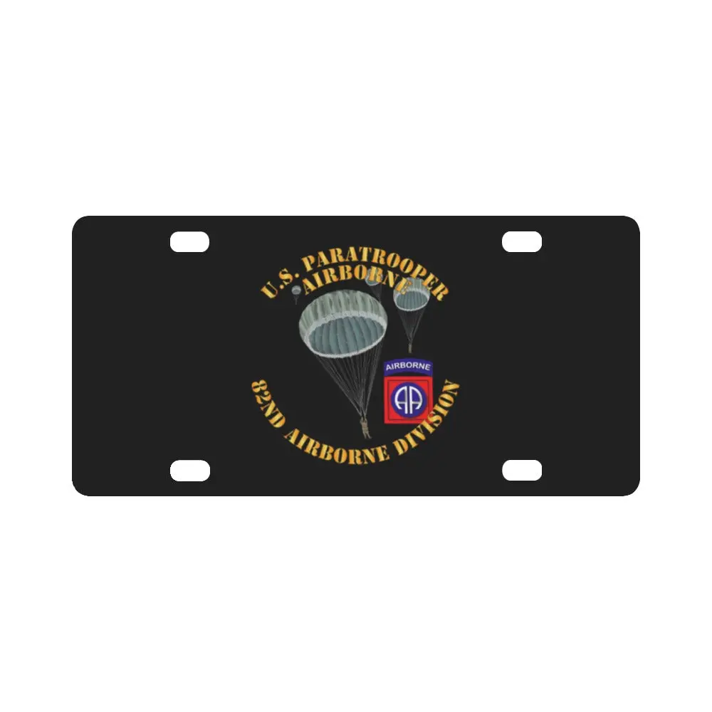 Army - Us Paratrooper - 82Nd Wo Shadow Classic License Plate 1