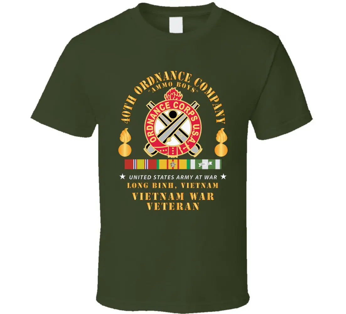 40Th Ordnance Company - Ord Emblem - Ammo Boys - Long Binh, Vietnam Vet W Vn Svc - T-Shirts - Classic 1
