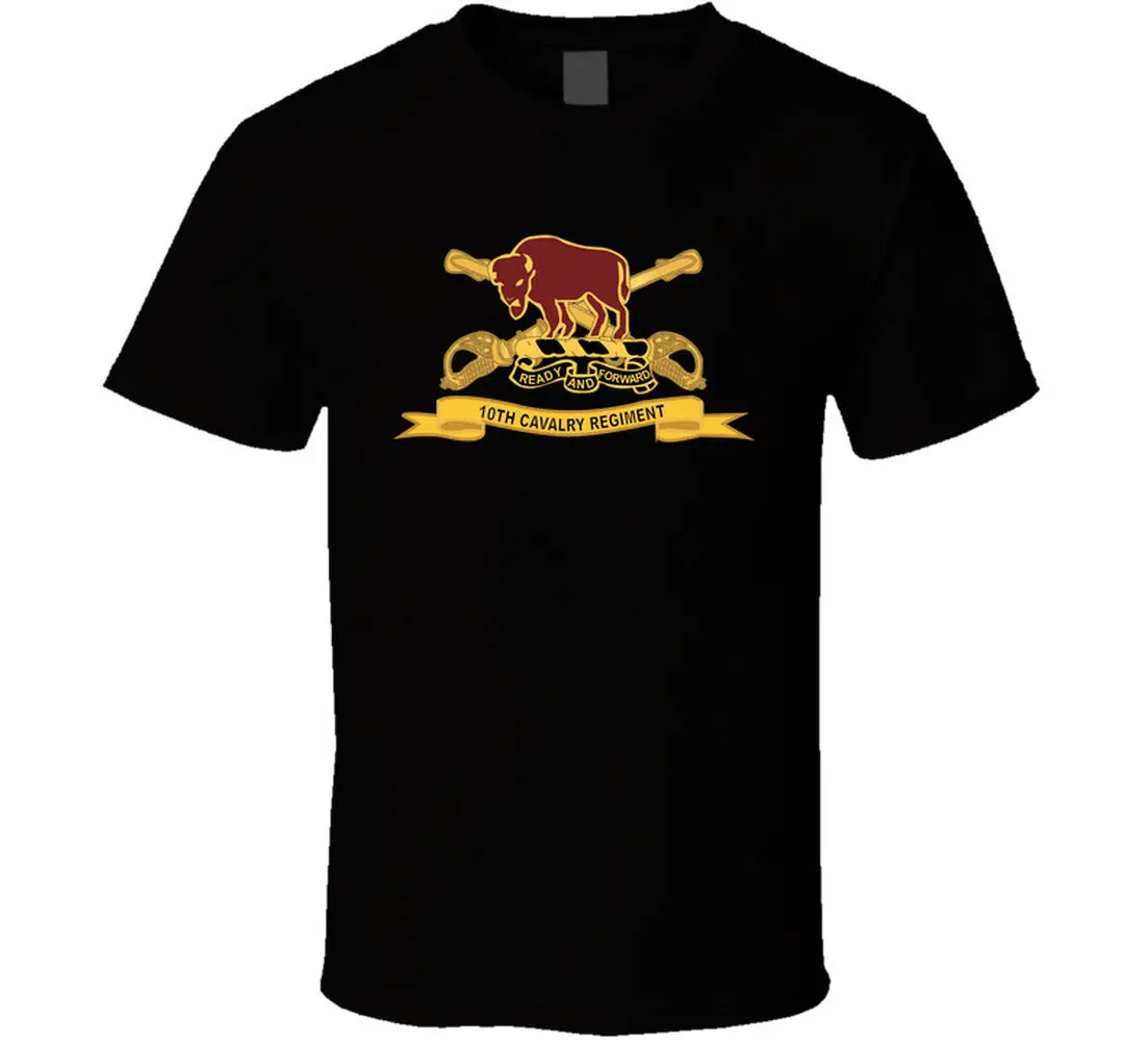 Army - 10Th Cavalry Regiment W Br - Ribbon - T-Shirts - Classic 2